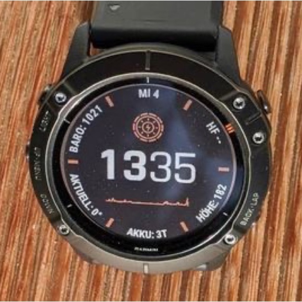 Garmin Fenix 6X Pro Solar; Titanium Carbon Gray DLC with Black Band